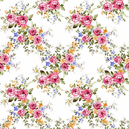 DP-1086-504-OFFWHITE-CORAL - PRINTED WOOL DOBBY 100% POLYESTER