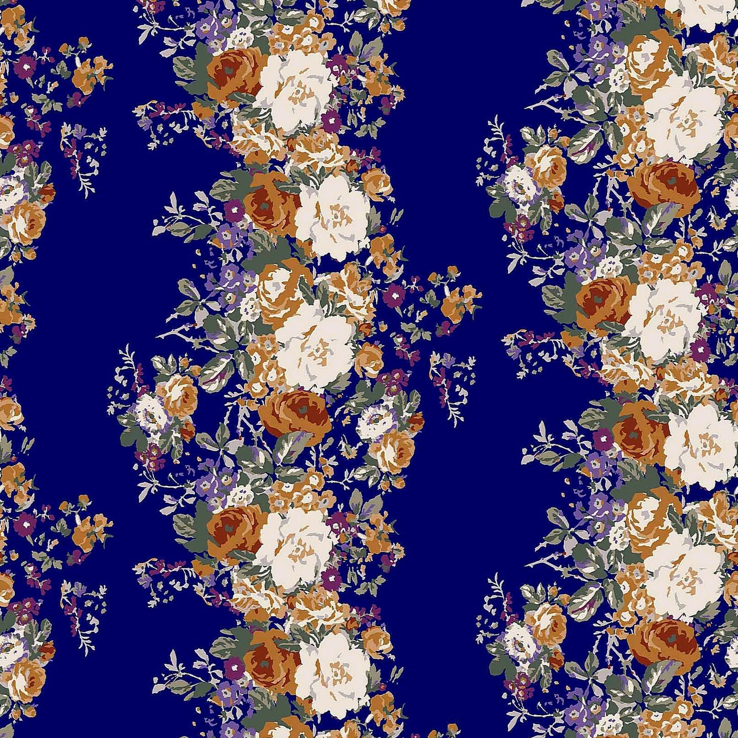 DP-109-NOHELIA-NAVY-MUSTARD - PRINTED NOHELIA 96%POLY 4%SPANDEX