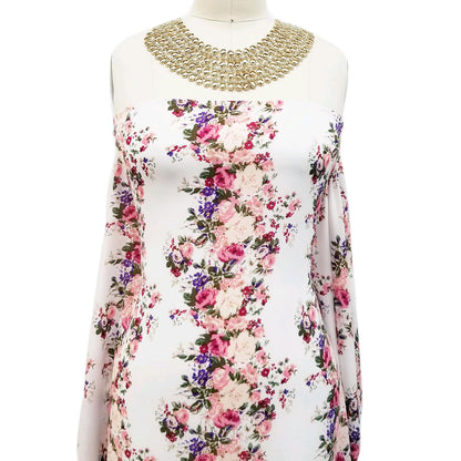 DP-109-NOHELIA-OFFWHITE-ROSE - PRINTED NOHELIA 96%POLY 4%SPANDEX