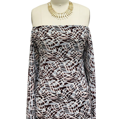 DP-1093-504-SILVER-MISTY-ROSE - PRINTED WOOL DOBBY 100% POLYESTER