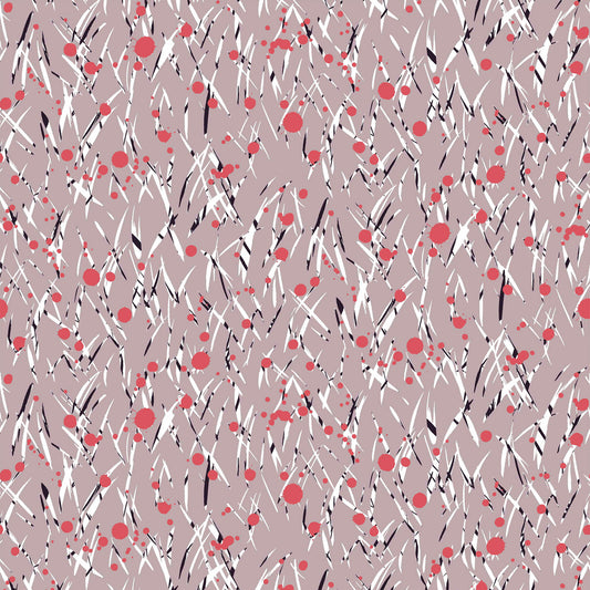 DP-1112-504-DUSTY-LILAC-GUAVA - PRINTED WOOL DOBBY 100% POLYESTER