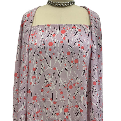 DP-1112-504-DUSTY-LILAC-GUAVA - PRINTED WOOL DOBBY 100% POLYESTER