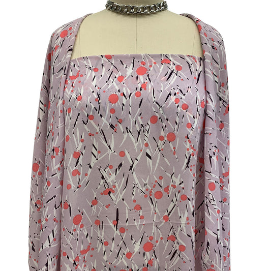 DP-1112-504-DUSTY-LILAC-GUAVA - PRINTED WOOL DOBBY 100% POLYESTER