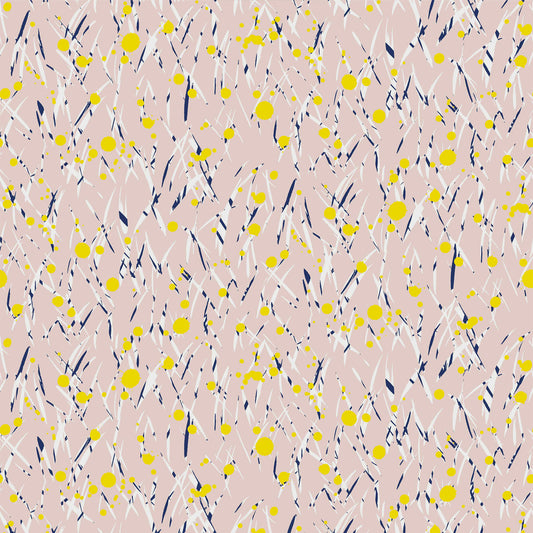 DP-1112-504-PEARL-BLUSH-YELLOW - PRINTED WOOL DOBBY 100% POLYESTER