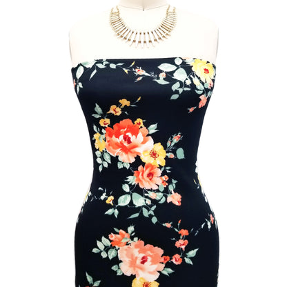 DP-112-412-B-BLACK-PAPAYA - PRINTED TECHNO 92% POLY 8% SPANDEX
