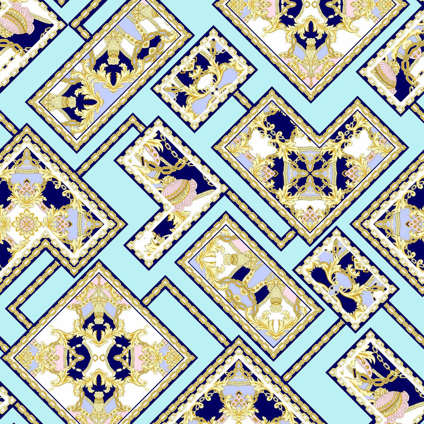 DP-1126-703-MINT-PERI - PRINTED TWIST CREPE 92% POLY 8% SPANDEX