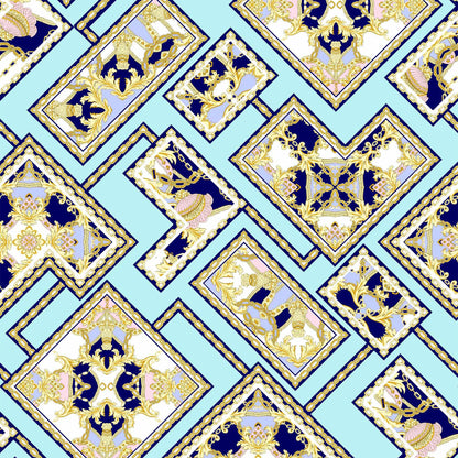 DP-1126-703-MINT-PERI - PRINTED TWIST CREPE 92% POLY 8% SPANDEX