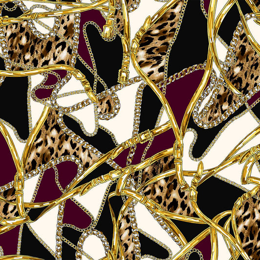 DP-1128-504-BLACK-BURGUNDY - PRINTED WOOL DOBBY 100% POLYESTER