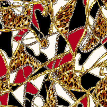 DP-1128-504-BLACK-RED - PRINTED WOOL DOBBY 100% POLYESTER