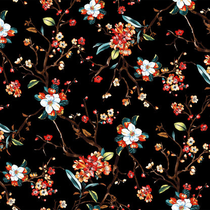 DP-1150-754-BLACK-CORAL - PRINTED POLY MOROCCAN 100% POLY