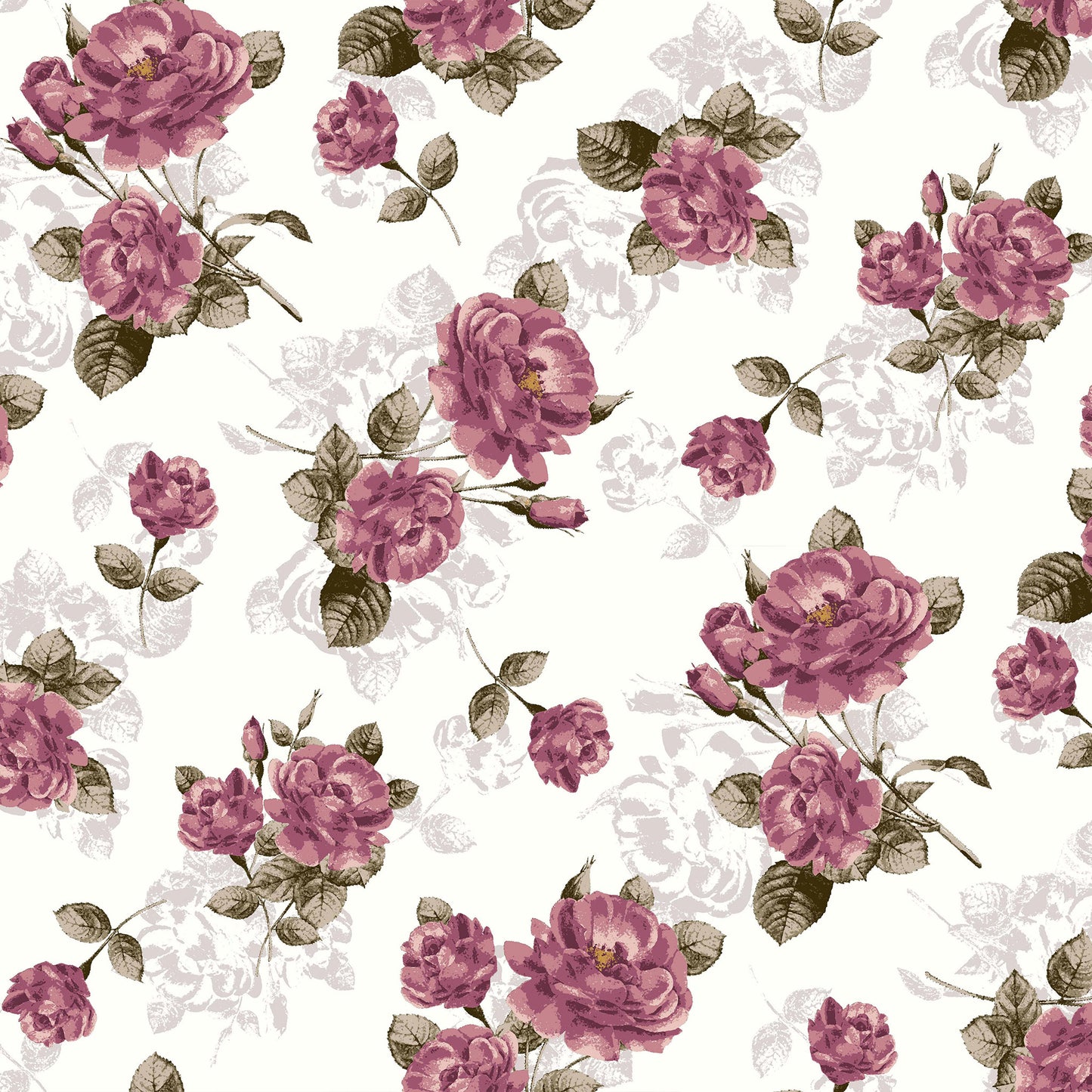 DP-116-586-OFFWHITE-MAUVE - PRINTED CREPE CHIFFON 97% POLY 3% SPANDEX