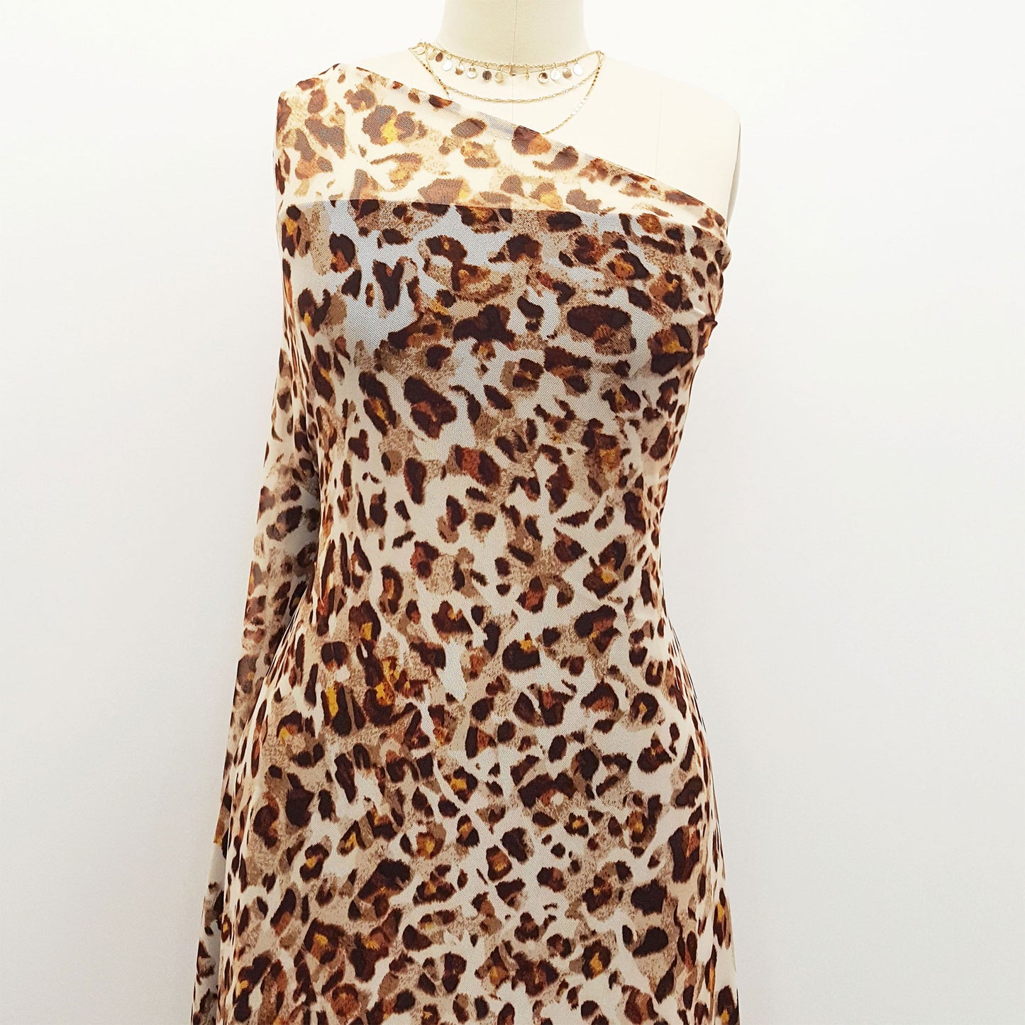 DP-118-453-BEIGE-BROWN - PRINTED POLY POWER MESH 92%POLY 8%SPANDEX