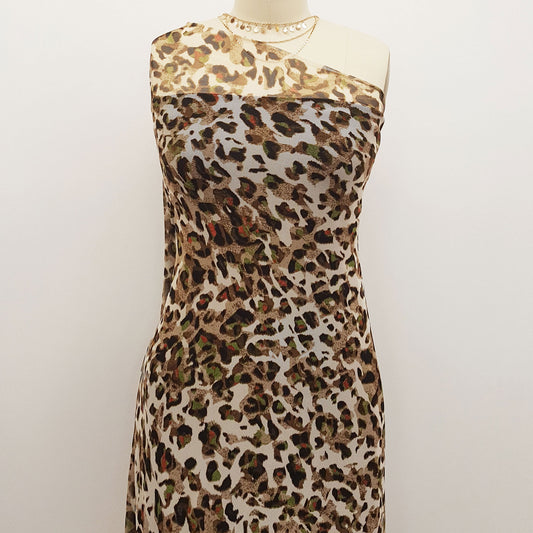 DP-118-453-IVORY-CARGO - PRINTED POLY POWER MESH 92%POLY 8%SPANDEX