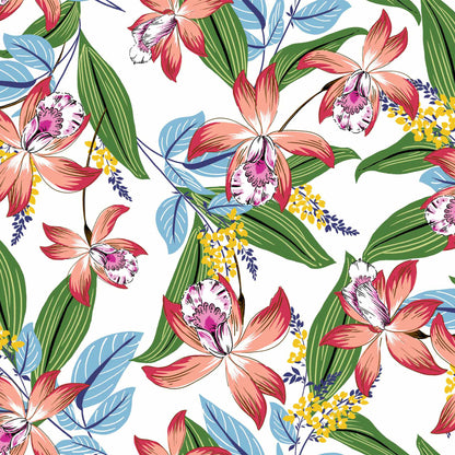 DP-1182-668-OFFWHITE-PEACH - PRINTED DTY 92% POLY 8% SPANDEX DTY DOUBLE SIDED BRUSH