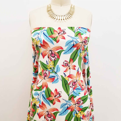 DP-1182-668-OFFWHITE-PEACH - PRINTED DTY 92% POLY 8% SPANDEX DTY DOUBLE SIDED BRUSH