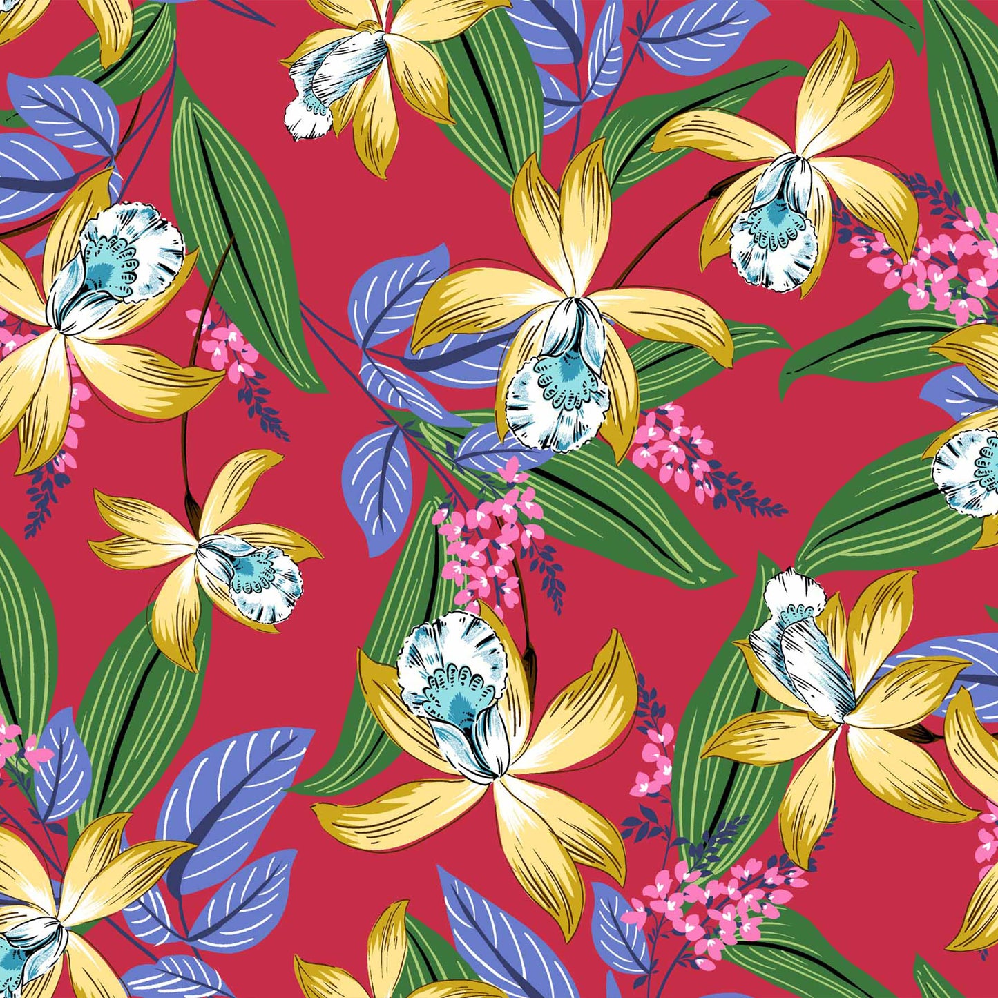 DP-1182-668-RED-BANANA - PRINTED DTY 92% POLY 8% SPANDEX DTY DOUBLE SIDED BRUSH