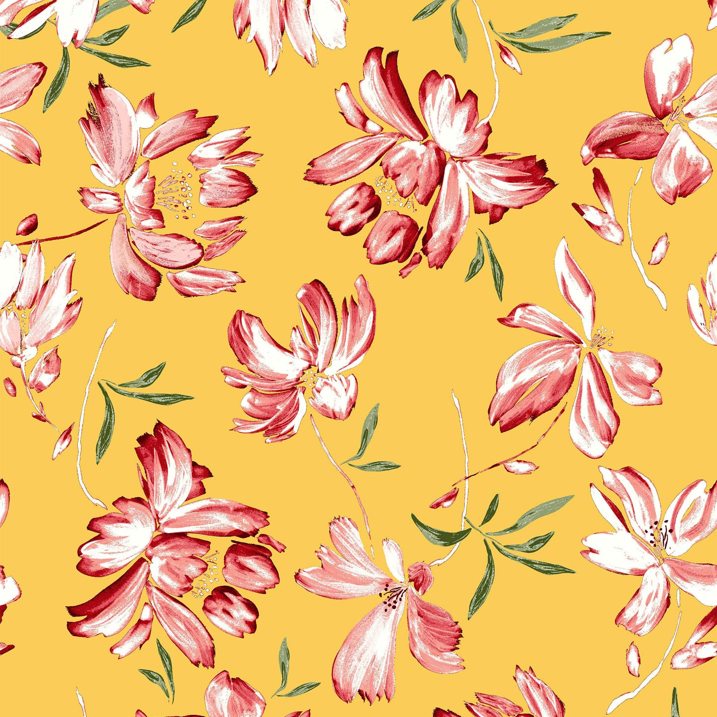 DP-119-C-586-GOLD-GUAVA - PRINTED CREPE CHIFFON 97% POLY 3% SPANDEX