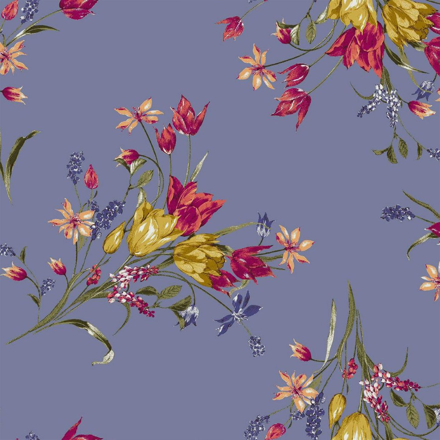 DP-1194-754-DENIM-STEEL-YELLOW - PRINTED POLY MOROCCAN 100% POLY