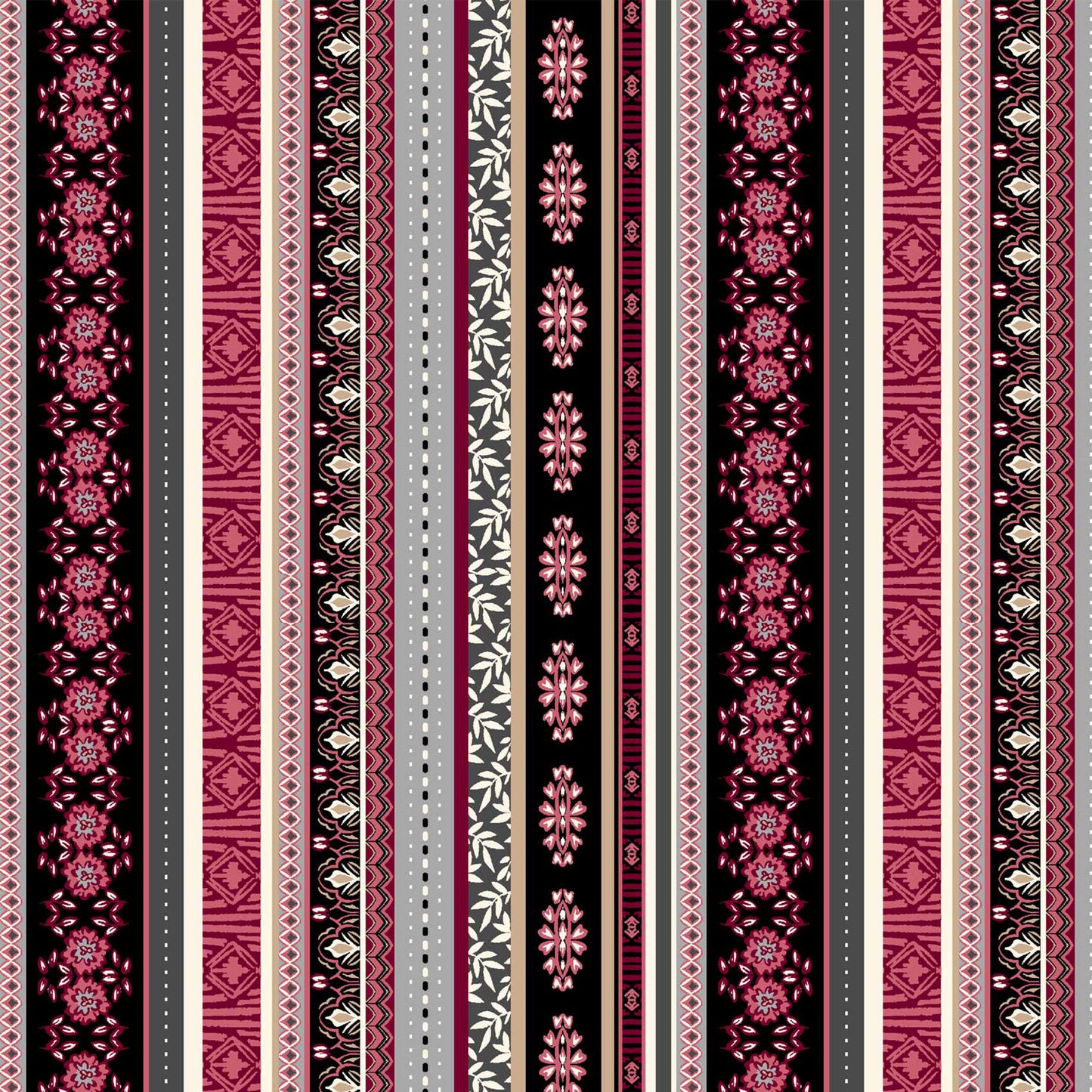 DP-1206-755-BLACK-CAMILLA-ROSE - PRINTED POLY TWILL 100% POLY