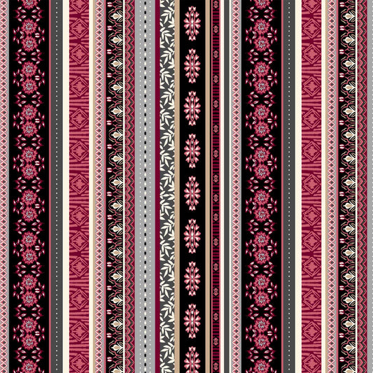 DP-1206-755-BLACK-CAMILLA-ROSE - PRINTED POLY TWILL 100% POLY