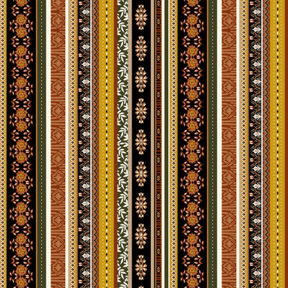 DP-1206-755-BLACK-ORANGE-RUST - PRINTED POLY TWILL 100% POLY