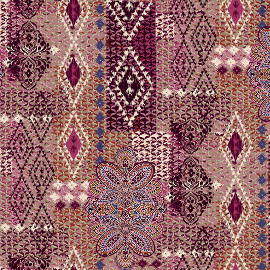 DP-1215-668-PINK-CHOCO-ROYAL - PRINTED DTY 92% POLY 8% SPANDEX DTY DOUBLE SIDED BRUSH