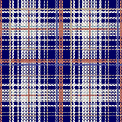 DP-1216-668-NAVY-ORANGE-RUST - PRINTED DTY 92% POLY 8% SPANDEX DTY DOUBLE SIDED BRUSH