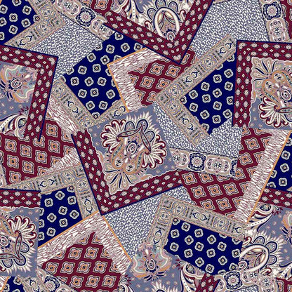 DP-1272-754-WINE-BLUE-NAVY - PRINTED POLY MOROCCAN 100% POLY