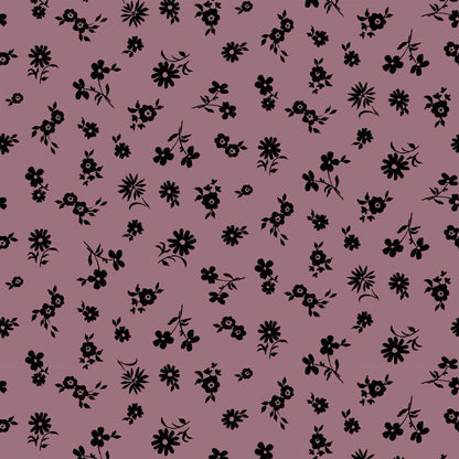 DP-1302-754-MAUVE-BLACK - PRINTED POLY MOROCCAN 100% POLY