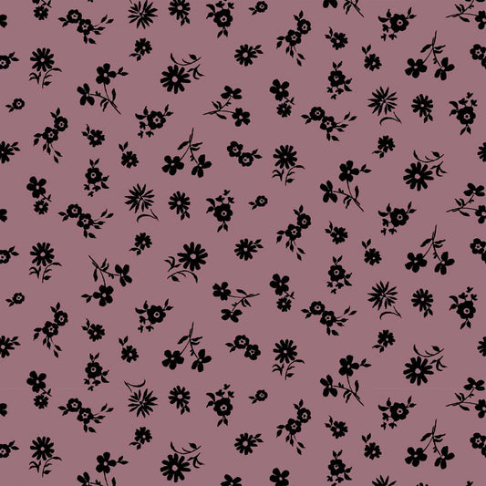 DP-1302-754-MAUVE-BLACK - PRINTED POLY MOROCCAN 100% POLY