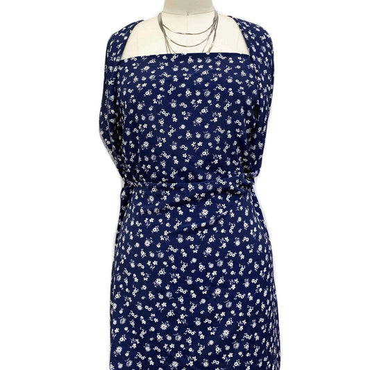 DP-1302-754-NAVY-OFF-WHITE - PRINTED POLY MOROCCAN 100% POLY