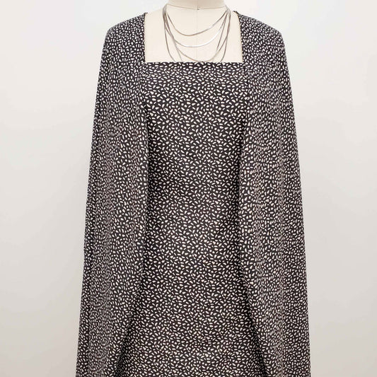 DP-1315-754-BLACK-TAN - PRINTED POLY MOROCCAN 100% POLY