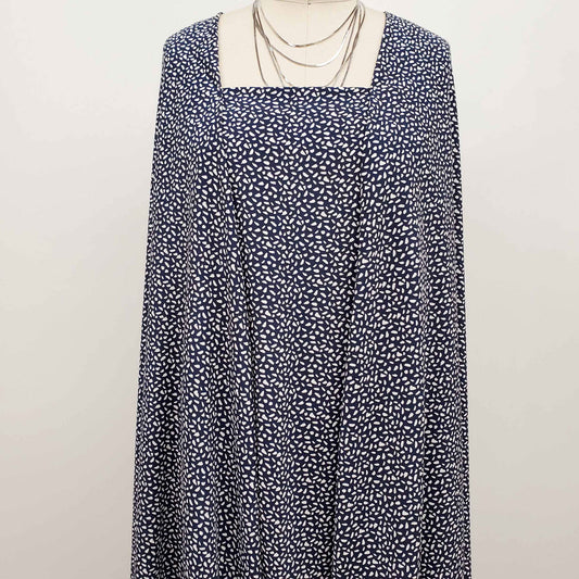 DP-1315-754-NAVY-OFF-WHITE - PRINTED POLY MOROCCAN 100% POLY