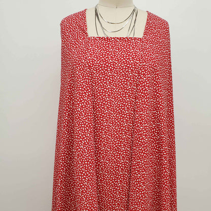 DP-1315-754-TRUE-RED-OFF-WHITE - PRINTED POLY MOROCCAN 100% POLY