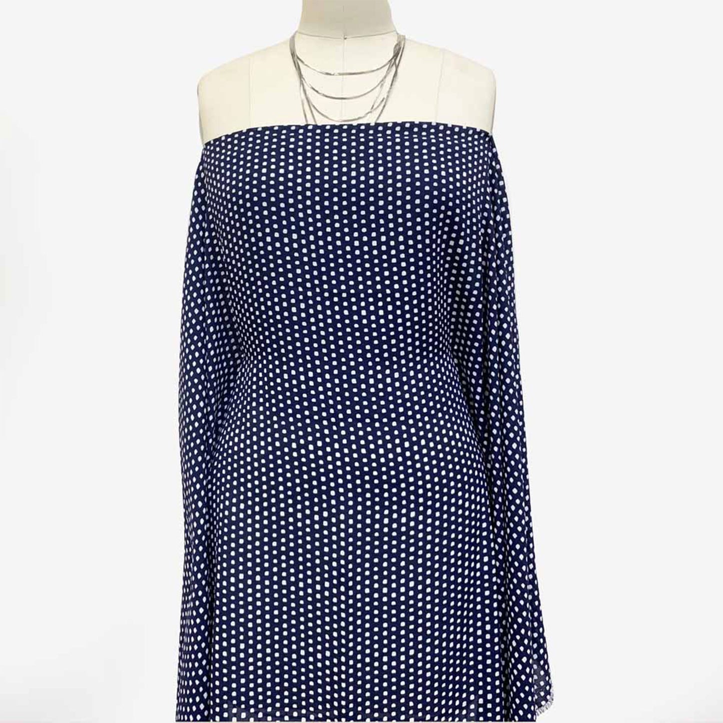 DP-1329-504-NAVY-OFF-WHITE - PRINTED WOOL DOBBY 100% POLYESTER