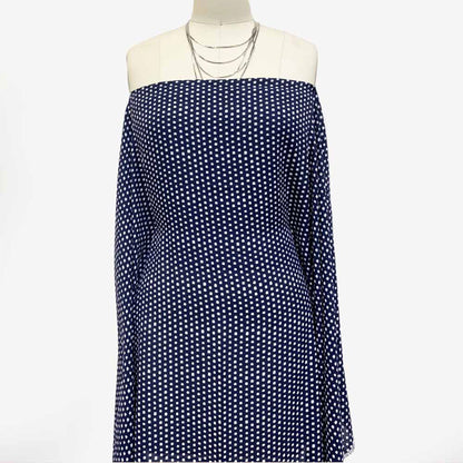 DP-1329-504-NAVY-OFF-WHITE - PRINTED WOOL DOBBY 100% POLYESTER