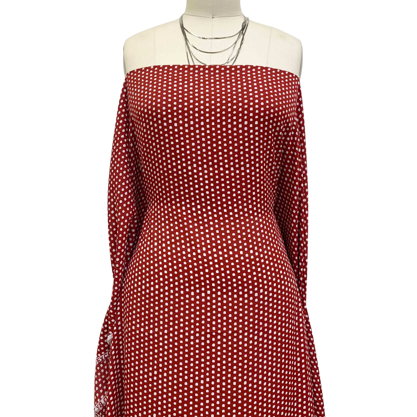 DP-1329-504-RED-OFF-WHITE - PRINTED WOOL DOBBY 100% POLYESTER