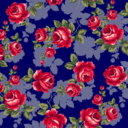 DP-133-500-NAVY-RED - PRINTED 100% POLYESTER HI MULTI CHIFFON