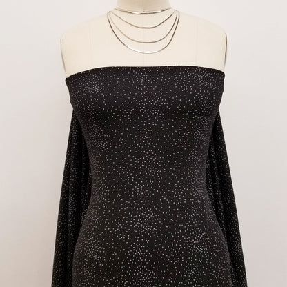 DP-1331-688-BLACK-OFFWHITE - PRINTED LINEN LOOK 100% POLYESTER