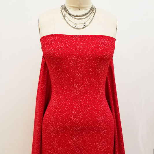 DP-1331-688-RED-OFF-WHITE - PRINTED LINEN LOOK 100% POLYESTER