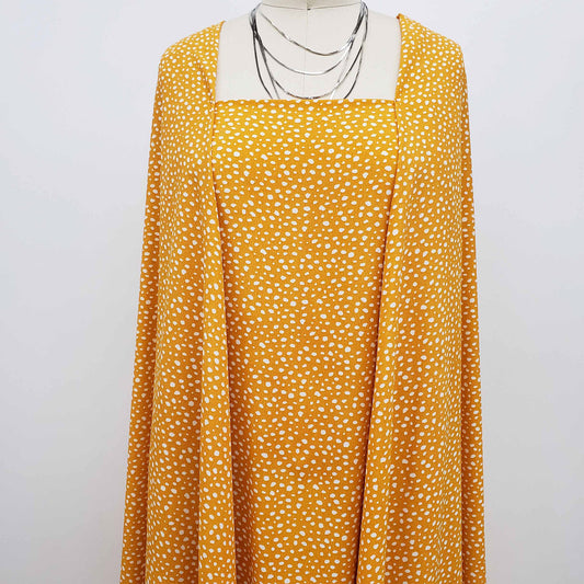 DP-1333-754-MARIGOLD-OFF-WHITE - PRINTED POLY MOROCCAN 100% POLY