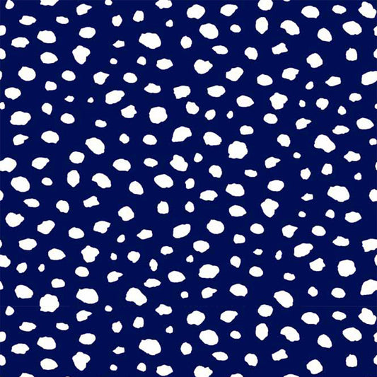 DP-1333-754-NAVY-OFF-WHITE - PRINTED POLY MOROCCAN 100% POLY