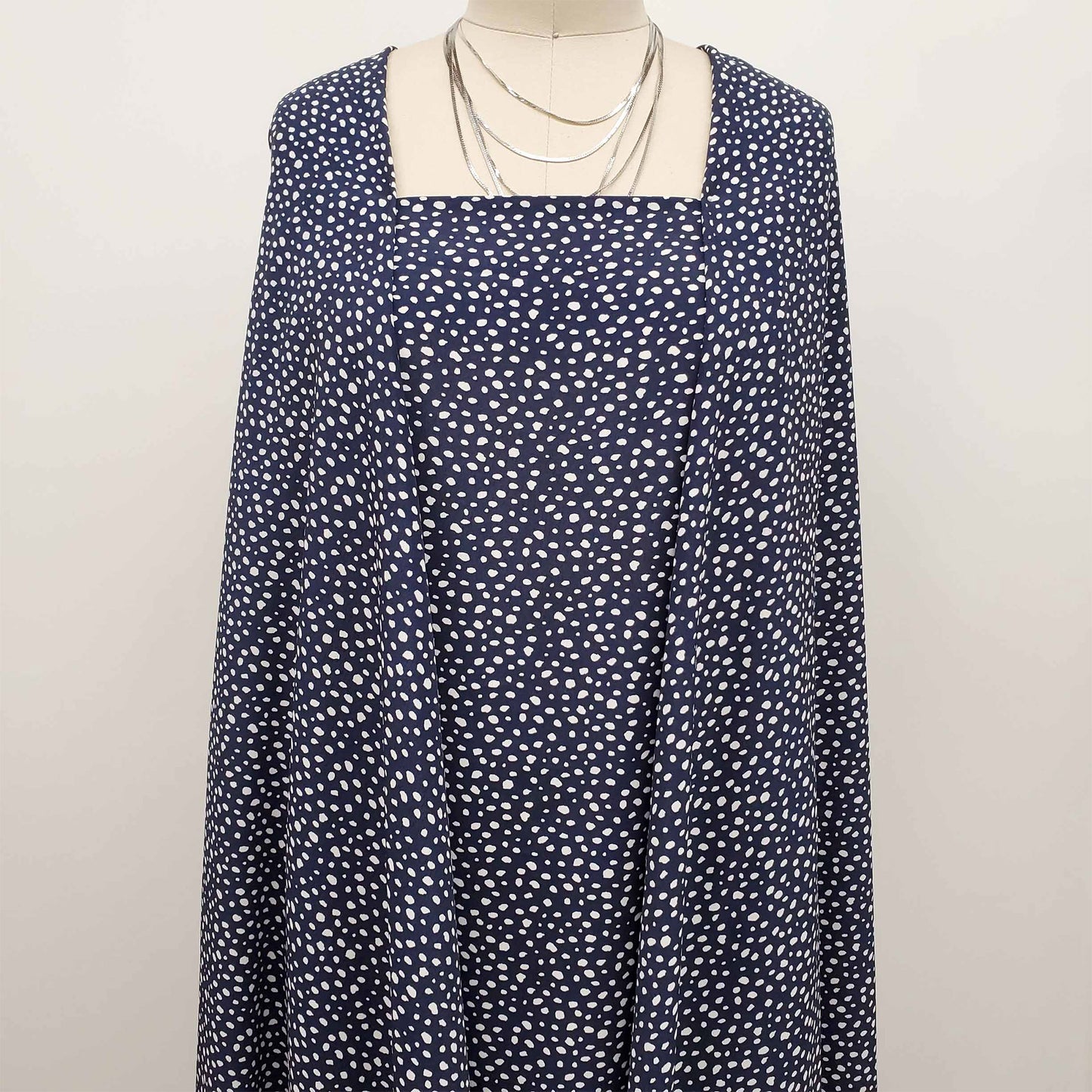 DP-1333-754-NAVY-OFF-WHITE - PRINTED POLY MOROCCAN 100% POLY