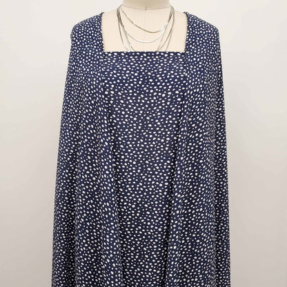 DP-1333-754-NAVY-OFF-WHITE - PRINTED POLY MOROCCAN 100% POLY