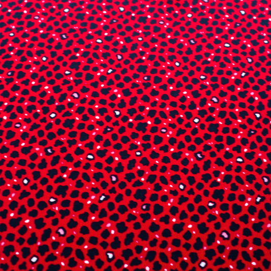 DP-1337-754-RED-BLACK - PRINTED POLY MOROCCAN 100% POLY