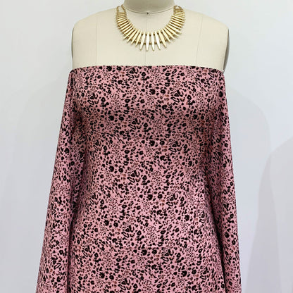 DP-1338-698-DUSTY-PINK-BROWN- PRINTED RAYON CHALLIS 100% RAYON CHALLIS