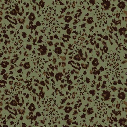 DP-1338-698-MOSS-BROWN- PRINTED RAYON CHALLIS 100% RAYON CHALLIS