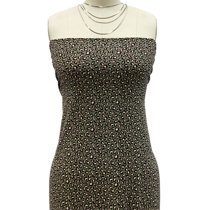 DP-1340-668-ARMY-GREEN-TAN - PRINTED DTY 92% POLY 8% SPANDEX DTY DOUBLE SIDED BRUSH