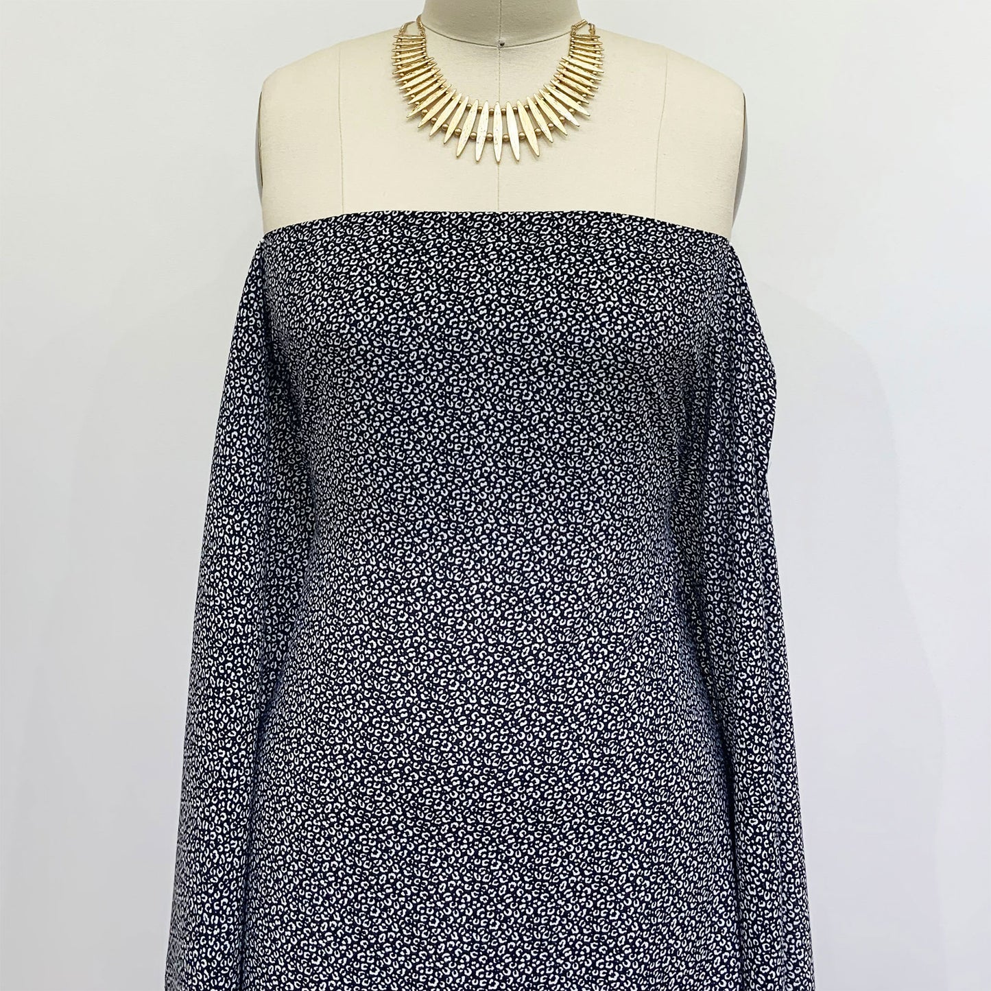 DP-1341-754-BLACK-OFFWHITE - PRINTED POLY MOROCCAN 100% POLY