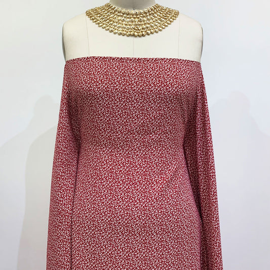 DP-1341-754-RED-OFF-WHITE - PRINTED POLY MOROCCAN 100% POLY